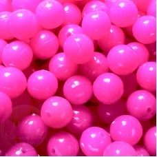 6mm Pink Coloured Plastic Beads Qty 100 per pack